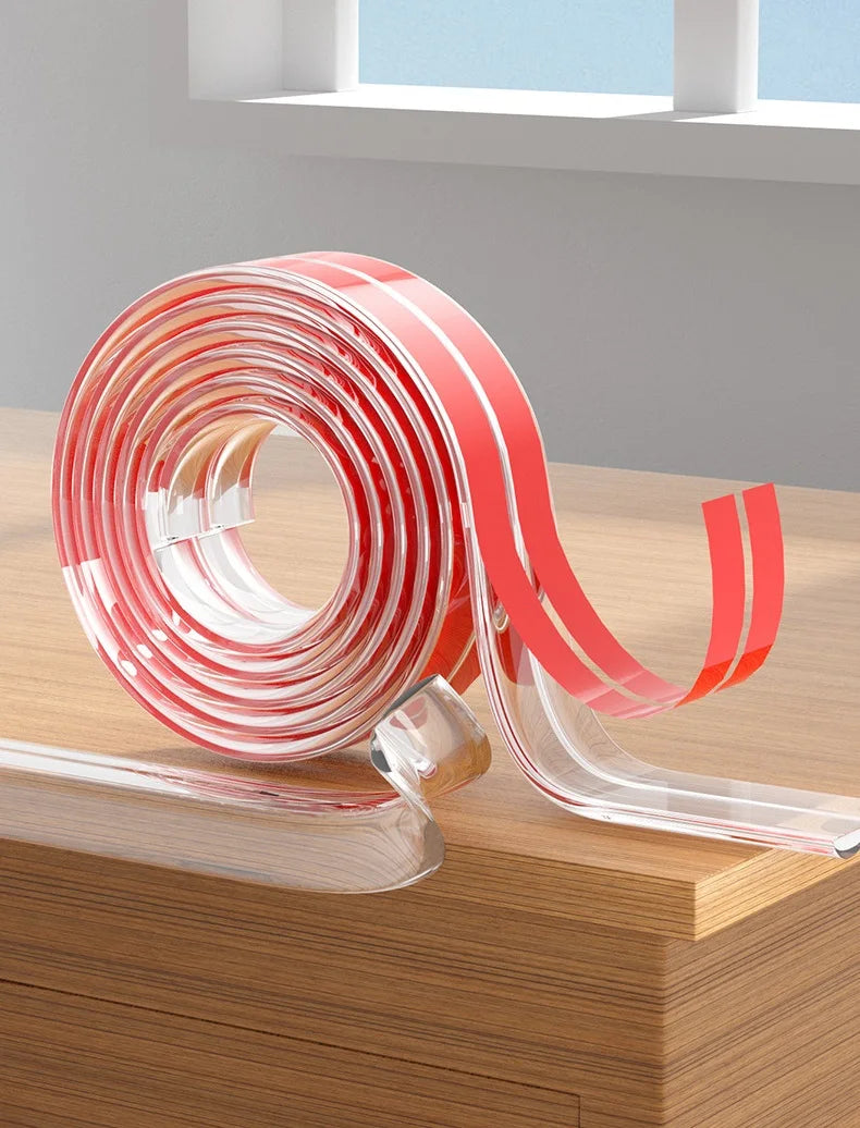 Transparent PVC Baby Protection Strip with Double-Sided Tape Anti-Bumb Kid Safety Table Edge Furniture Guard Corner L Protectors
