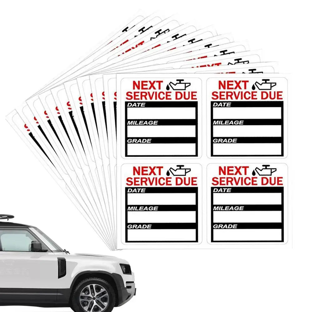 Oil Change Reminder Stickers 40PCS 2x2 Inch Service Reminder Labels Next Service Due Labels For Car Auto Vehicle Window