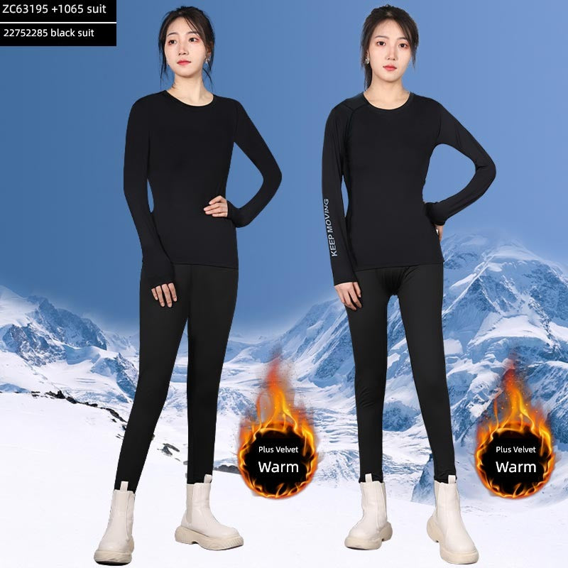 Ski Female Heattech Close-Fitting Fleece Hiking Quick Drying Clothes