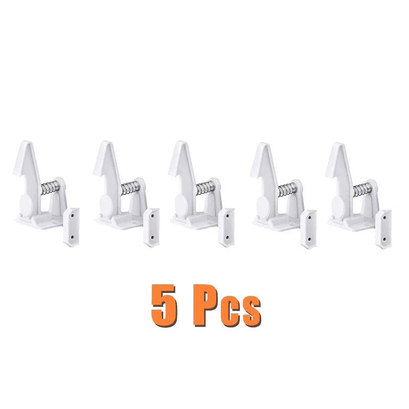 5/10Pcs Adhesive Baby Safety Lock for Drawer Cabinet Door Invisible Buckle Closet Locks Children Protection Baby Security Lock