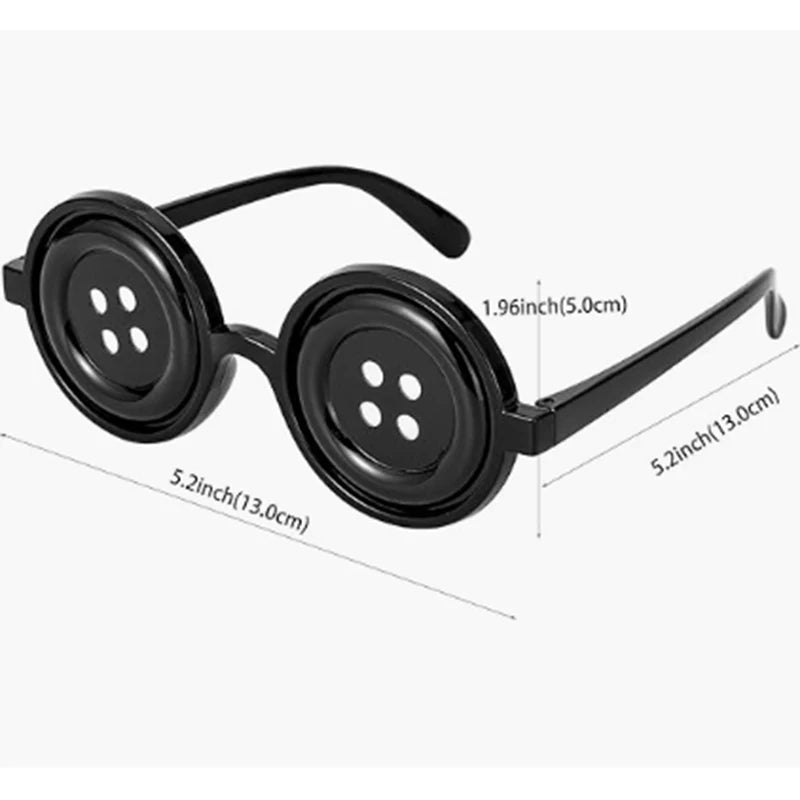 Game Peripheral Emily Dyer Button Eyes Glasses Cosplay Game Character for Halloween Costume Accessory Prop Novelty Funny Eyewear