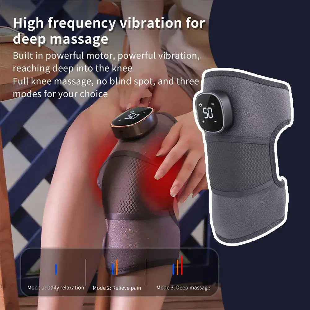 3in 1 Shoulder Knee Eblow Heated Vibration Knee Massager Pad for Joint Pain Relief Health Care Shoulder Arthritis Support B N9D6