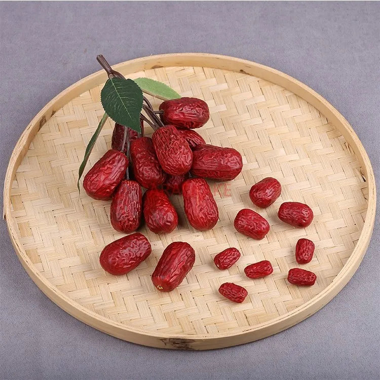 Simulated Red Date Model Plastic Fake Red Date Props Dried Fruit Health Food Props Toys Nourishing Products