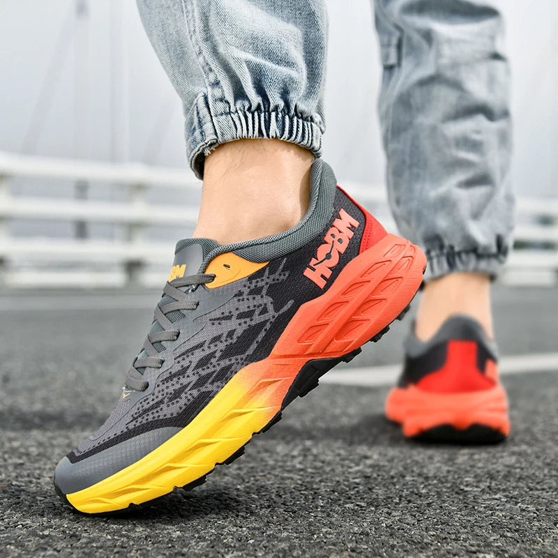Sneakers Men Sports Running Shoes Casual Marathon Breathable Lightweight Comfortable Athletic Nonskid Walking Sneakers Outdoors