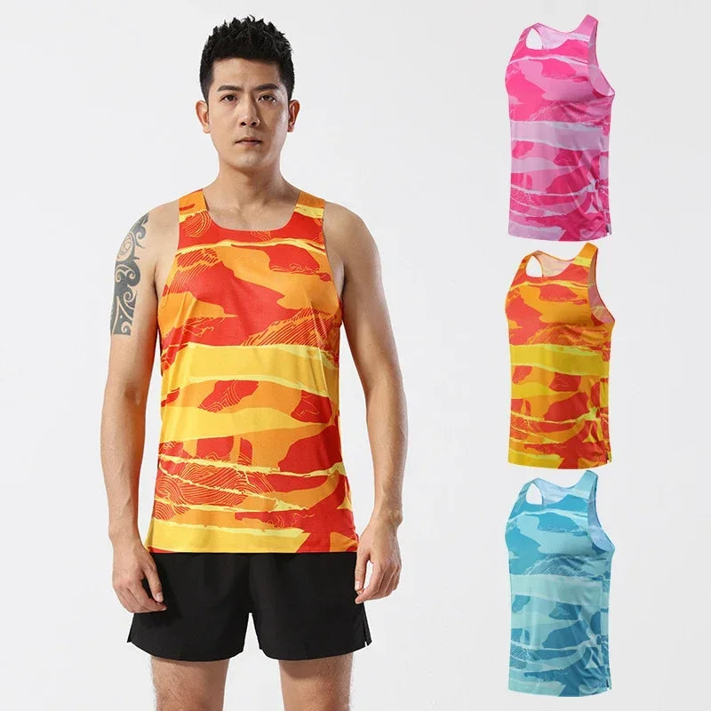 Adult Men Women Running Hiking Shirts Tight Gym Tank Top Fitness Marathon T-shirts Sport Exercise Basketball Vest Clothes D24