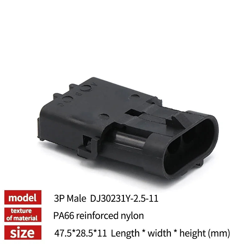 5/20/100sets 1 2 3 4 6Pin Way Delphi 2.5 GM Automotive Female Male Weather Pack Electrical Socket Plug Automobile Connectors