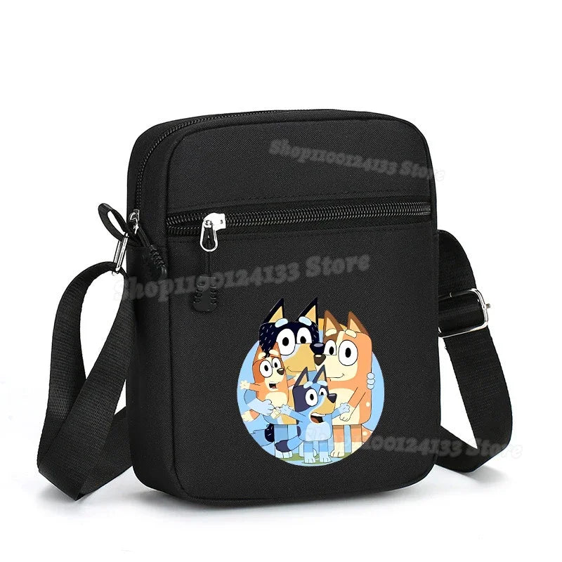 Bluey Shoulder Bag Men's Woman Crossbody Mini Bag Bingo Chilli Cartoon Anime Oxford Simple Casual Mobile Phone Handbag Cute Gift