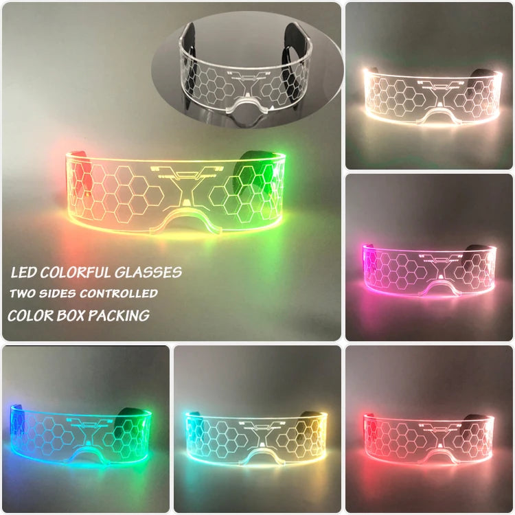 Japan Anime Detective Conan LED Light up Glasses color change funny Luminous crossdresser glasses Cosplay men Novelty Costumes