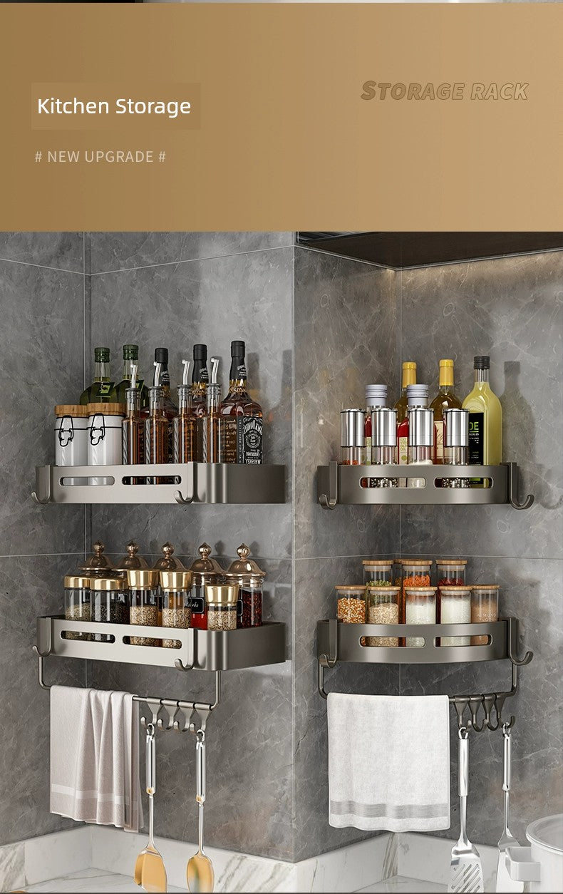 Toilet Punch-Free Wall-Mounted Bath Storage Rack