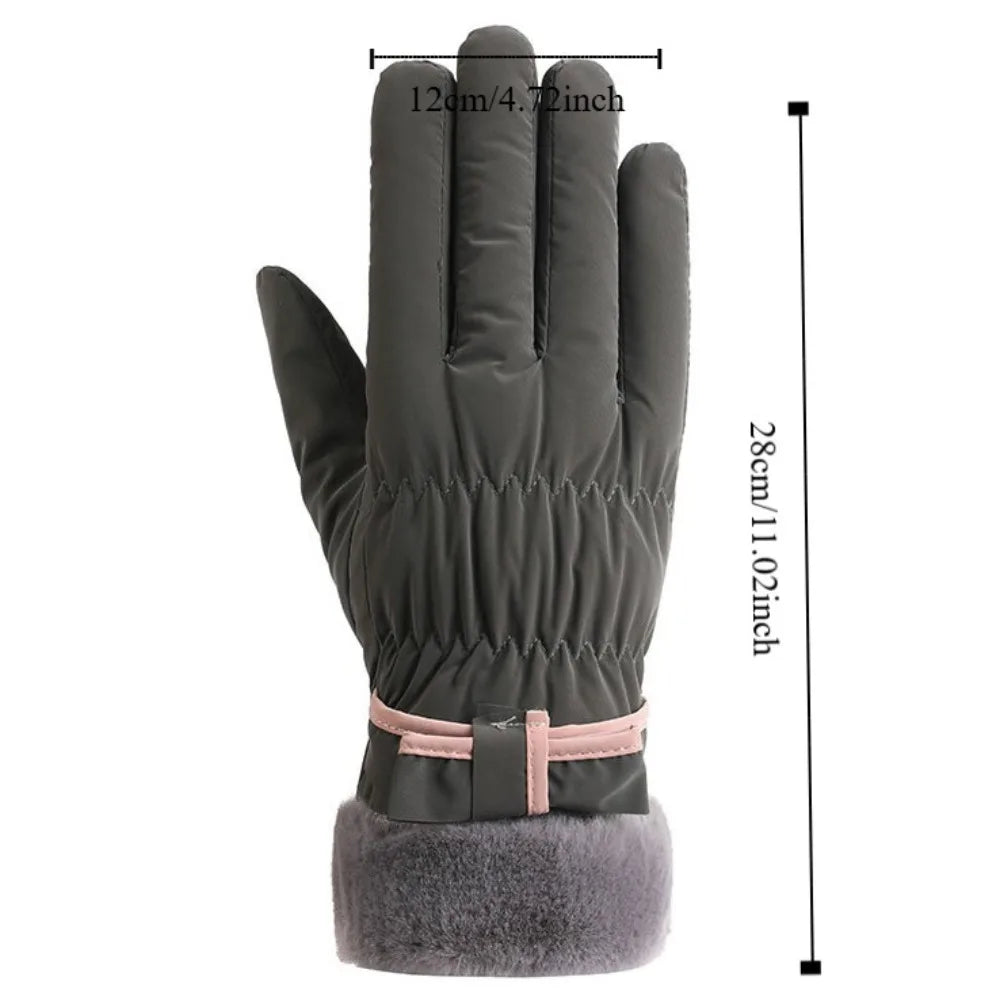 Simple Keep Warm Snowboard Gloves Windproof Waterproof Skiing Gloves Thicken Touch Screen Riding Mittens Outdooor