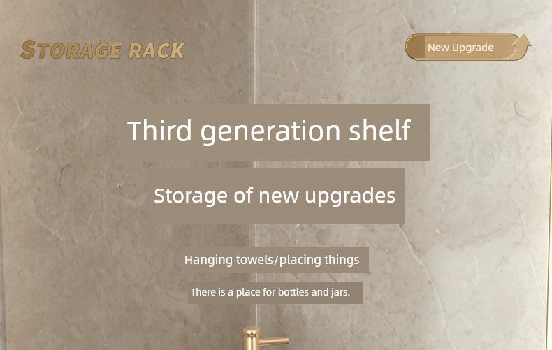 Toilet Punch-Free Wall-Mounted Bath Storage Rack