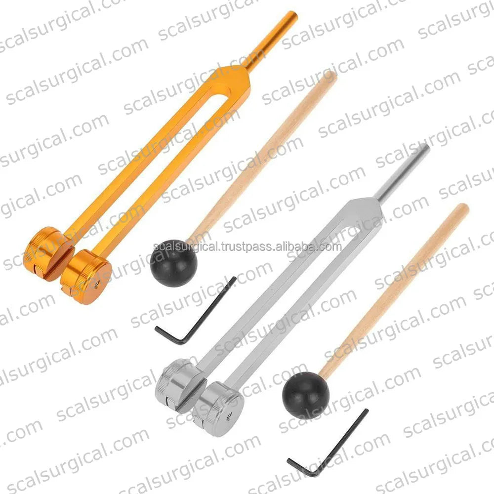 Percussion Knee Hammer with Tuning Fork for Sound Healing and Relaxation Tuning Fork 128 Hz  1024 Hz Medical Health Care Tools