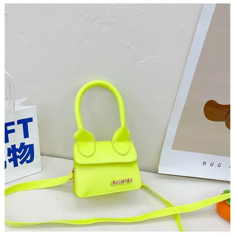 Fashion Small Square Shoulder Bag Baby Items Girl Retro Super Mini Handbag Kids Messenger Cross Body Bag PU Leather Child Wallet