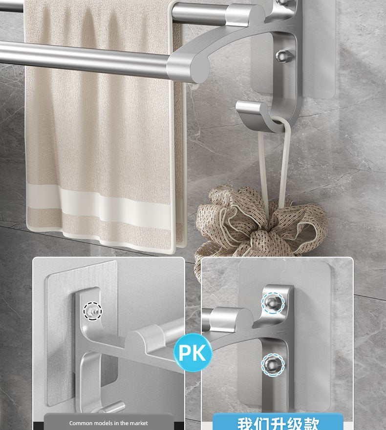 Wall-Mounted Alumimum Single Rod Toilet Towel Rack