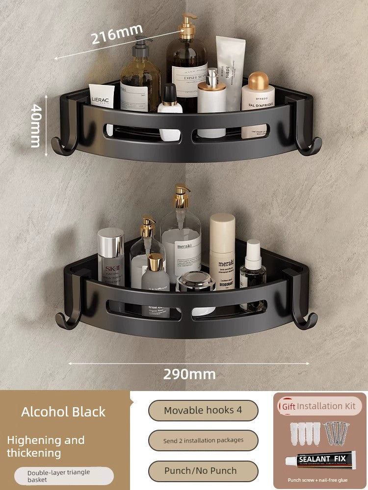 Toilet Punch-Free Wall-Mounted Bath Storage Rack