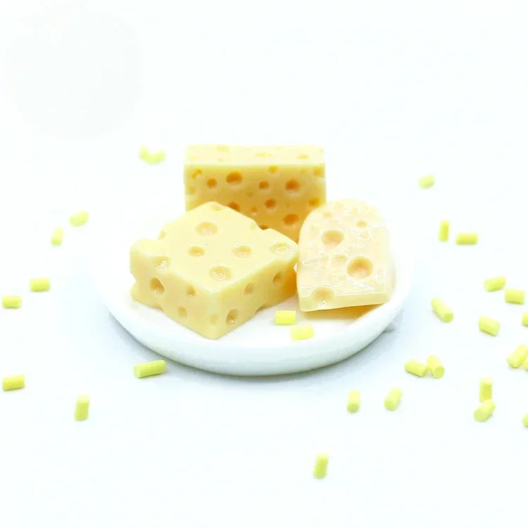 10pcs Artificial Foods Simulated Mini DIY Home Decor Creative Cheese Earring Vegetables Toys Resin Party Supplies Accessories