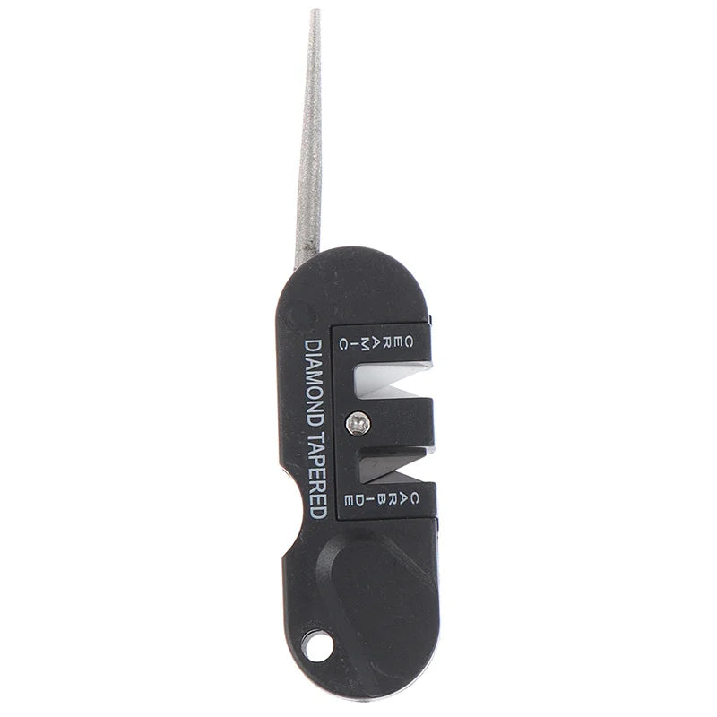 Portable Tungsten Ceramic Carbide Knife Whetstone Sharpener Sharpen Fish Hook Pocket Diamond Tool Camp Hike outdoor