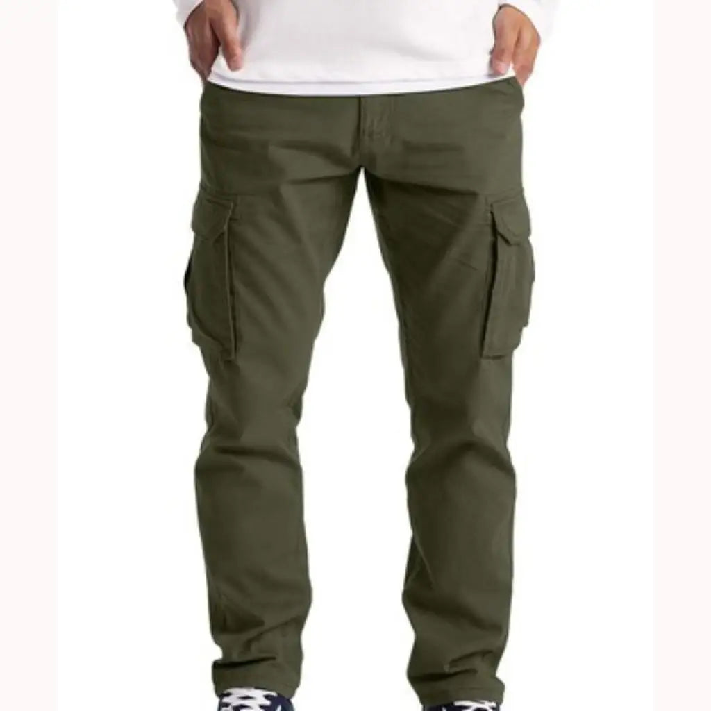 Plus Size S-5XL Men Cargo Pants Spring Autumn  Casual Muti Pocket Cotton Slim Straight  Elastic Long Tactical Hiking