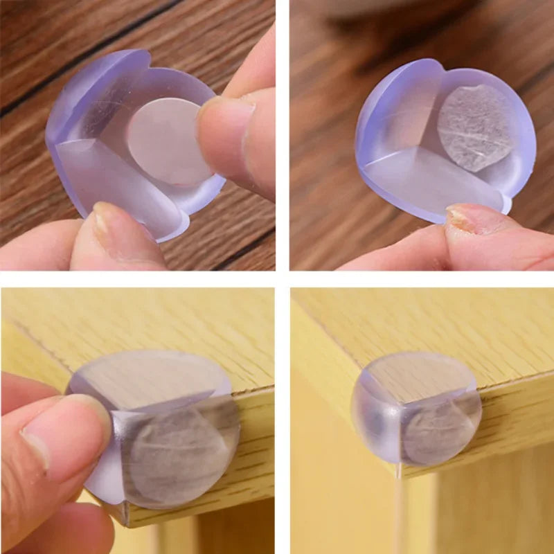 4pcs Transparent Ball Shape Table Corner Protector for Baby Safety Furniture Corner Guards Toddler Anti-Collision Edge Cover