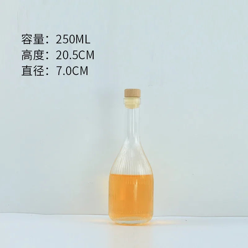 Fruit Wine Green Plum Wine Bottle Glass Bottles for Homemade Wine Fruit Juice and Beverages