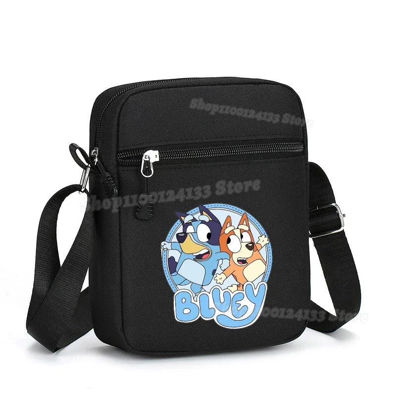 Bluey Shoulder Bag Men's Woman Crossbody Mini Bag Bingo Chilli Cartoon Anime Oxford Simple Casual Mobile Phone Handbag Cute Gift