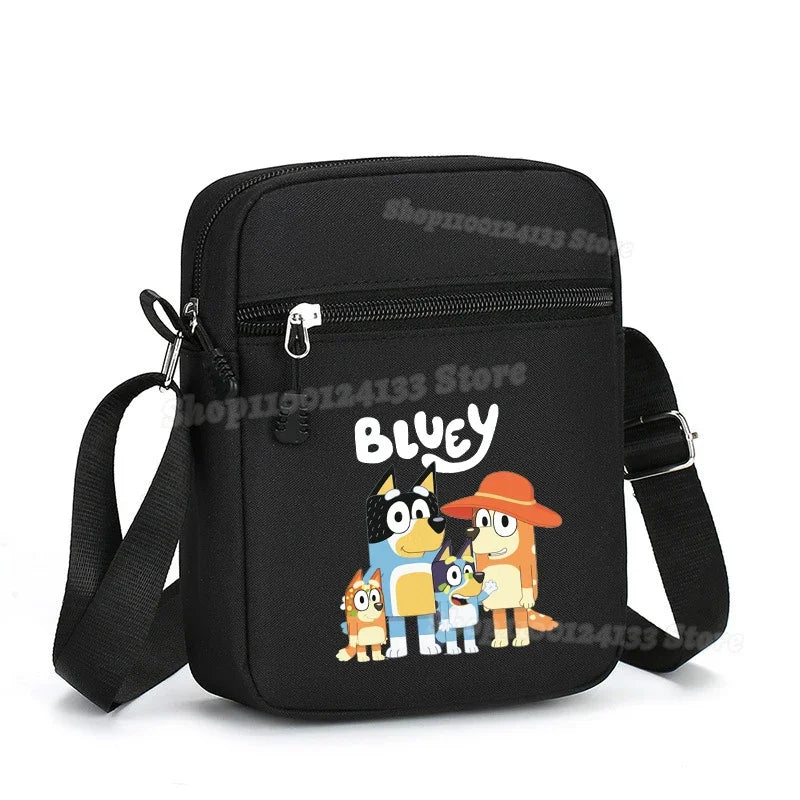 Bluey Shoulder Bag Men's Woman Crossbody Mini Bag Bingo Chilli Cartoon Anime Oxford Simple Casual Mobile Phone Handbag Cute Gift
