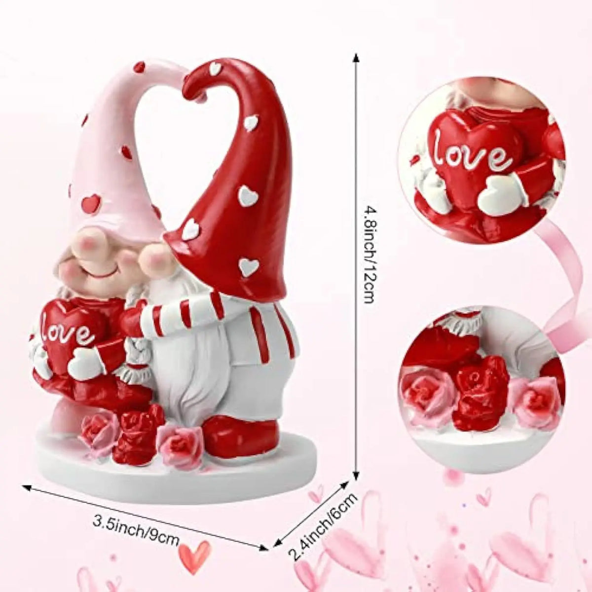 Christmas New Product Ornament Valentine's Day Dwarf Statue Decoration Home Decor Valentine's Day Resin Sculpture Small Ornament