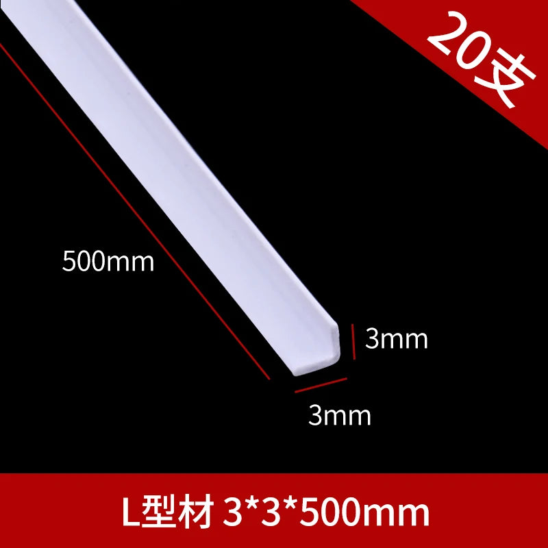 20pcs DIY Model Making ABS Architcture Building Materials Layout Toys Handmade Kits 50cm Students' Graduation Design Materials