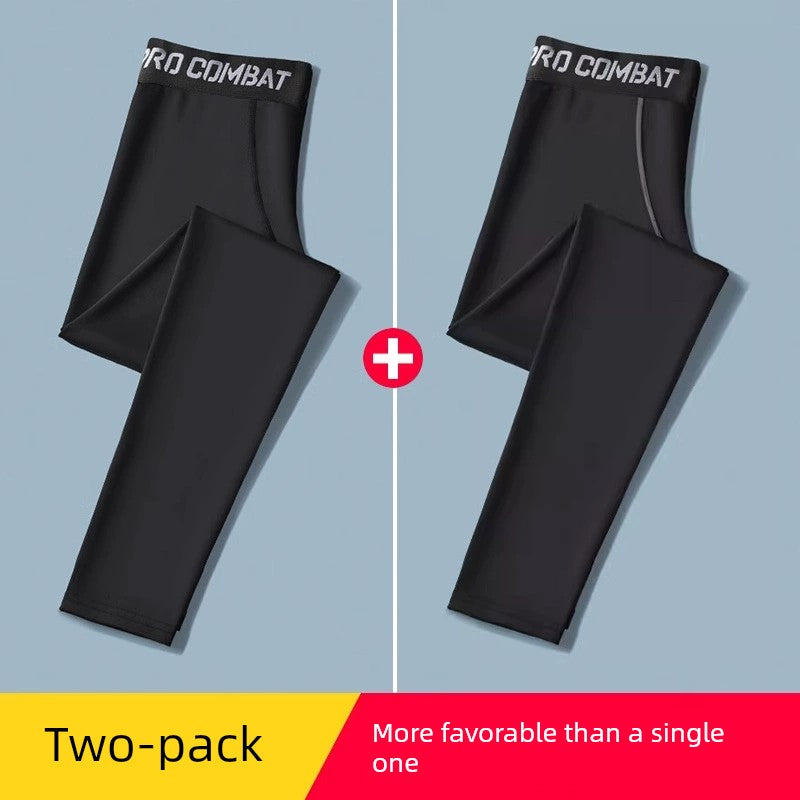 Basketball Basic Thin Ice Silk Quick-Drying Compression Leggings