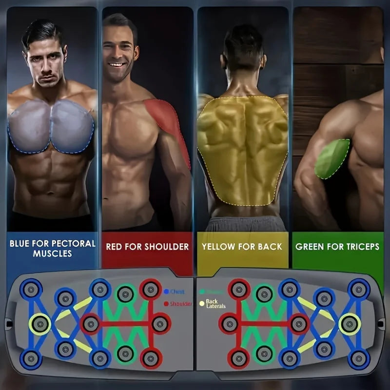Multifunctional 28-Hole Push-Up Board Portable Push Up Fitness Equipment Strength Multiple Angles Gym Training Equipment