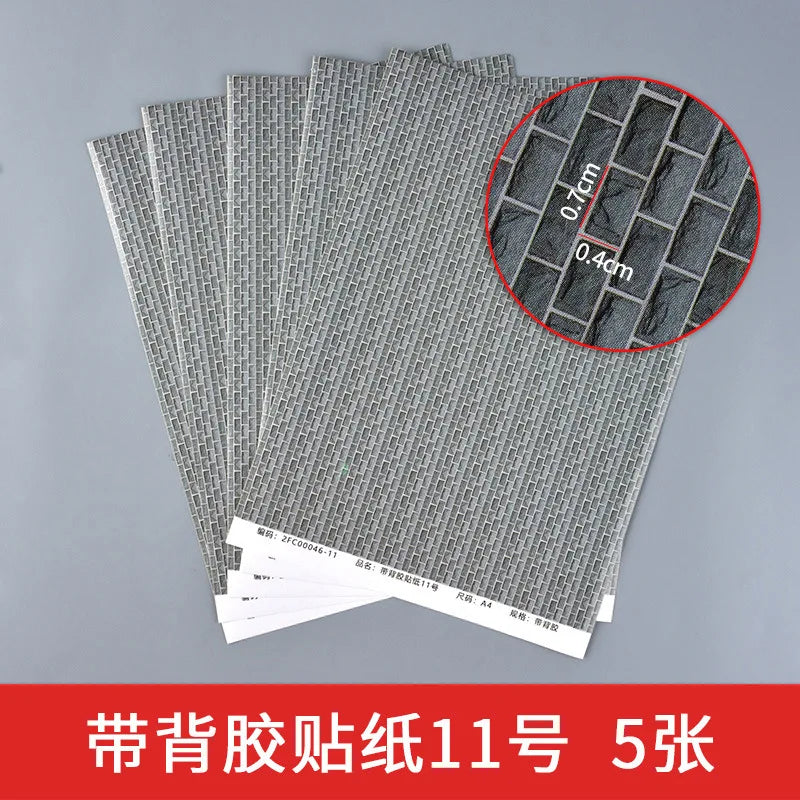 21x29CM Architectural Sand Table Model Material Sticker With Backing Adhesive Wallpaper Flooring Paper 5Pcs/Lot