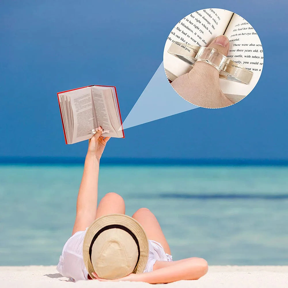 Acrylic Thumb Book Spreader Transparent Book Page Holder For Reading Convenient Reading Helper Book Page Support Accessories