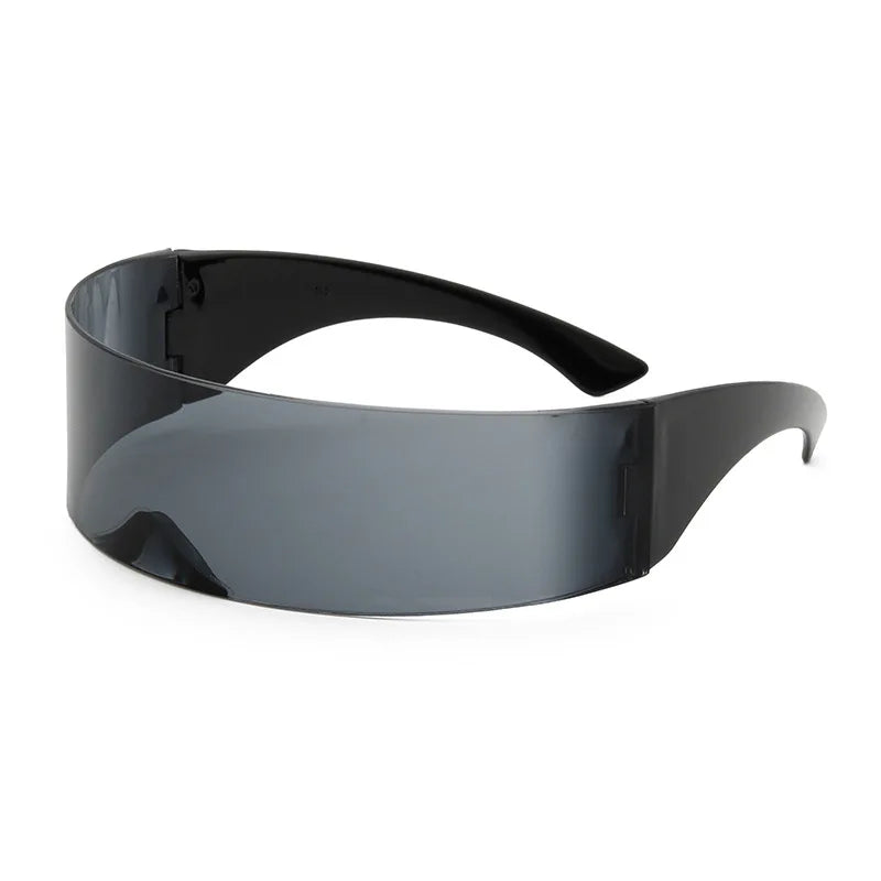 Novelty Metallic Silver Space Robot Party Eye Glasses     Soldier Sunglasses Unisex Photo Prop Goggles