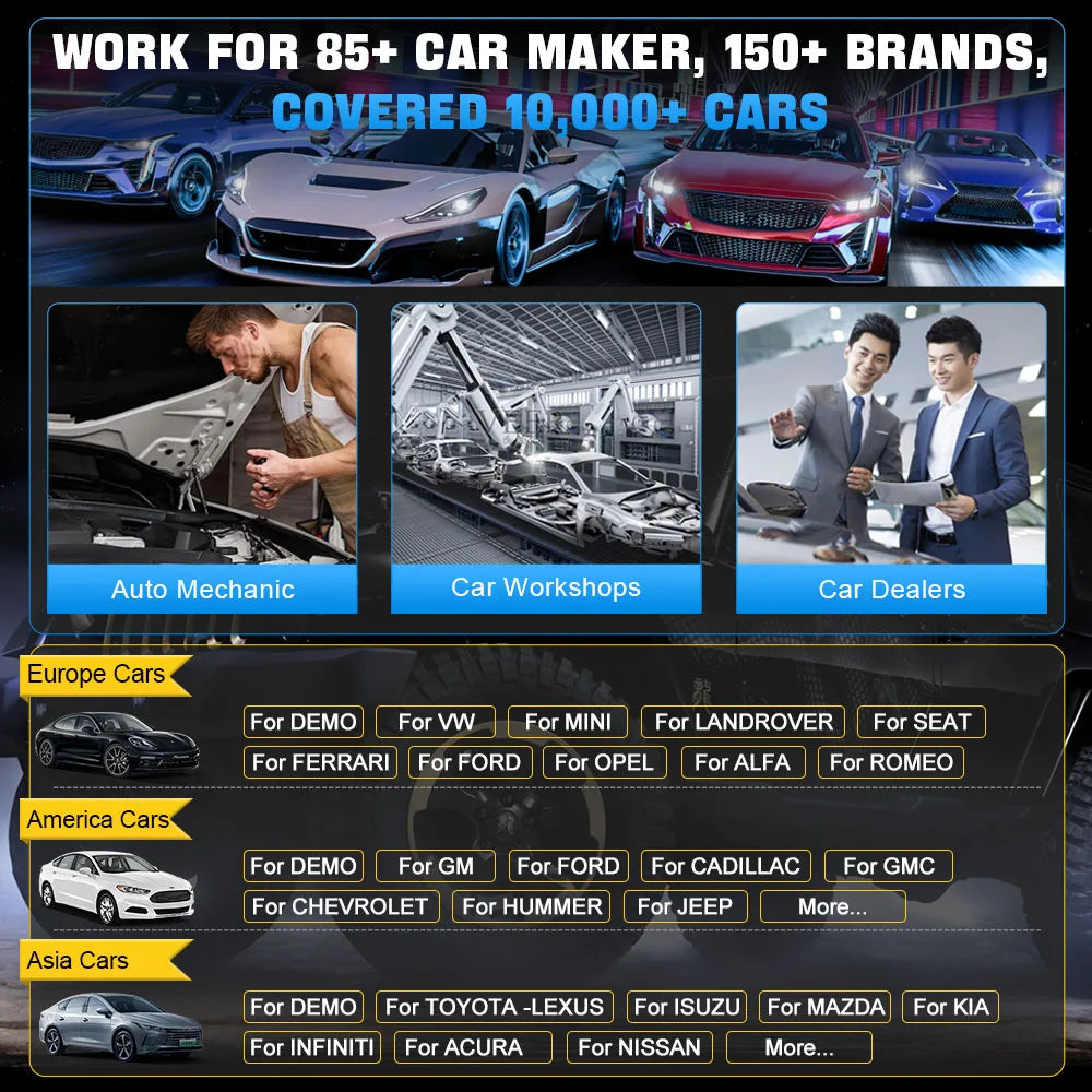 XTOOL D7 All System Car Diagnostic Tools Bidirectional Scanner ECU Coding Automotive Scanner 38+ Services Add CANFD Functions