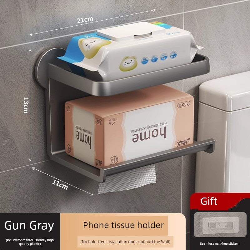 Bathroom Storage Rack Wall Hanging Waterproof Tissue Box