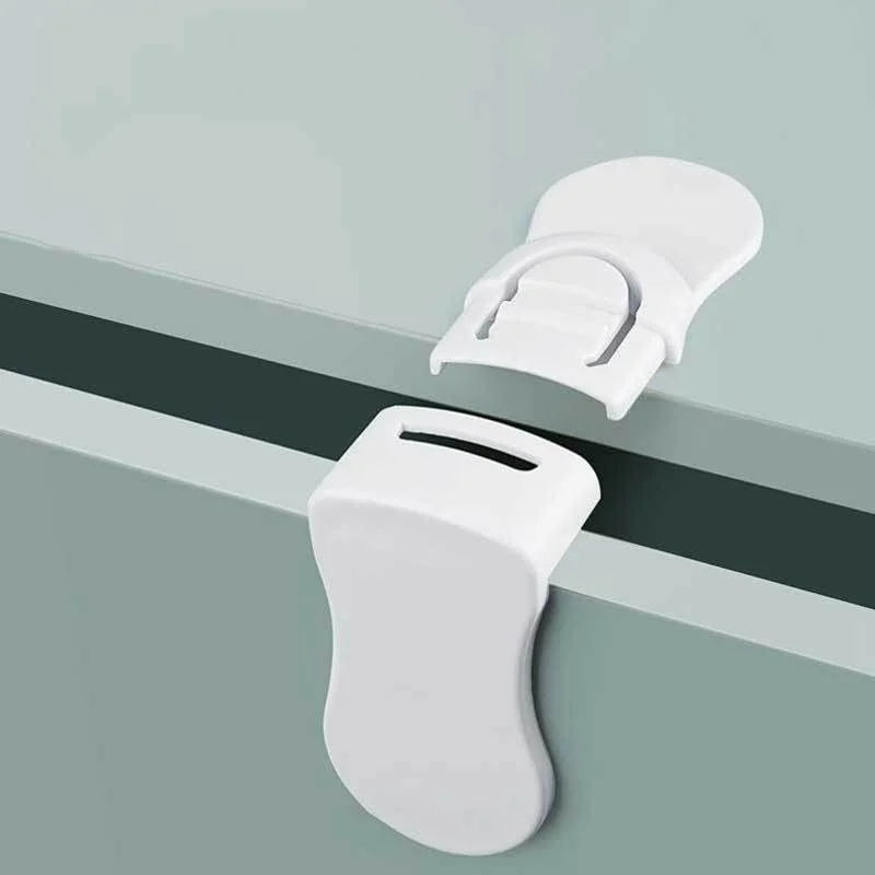 Home Baby Safety Locks Drawer Lock Anti-Pinching Hand Cabinet White Drawer Locks Refrigerator Lock Buckle Children Protection