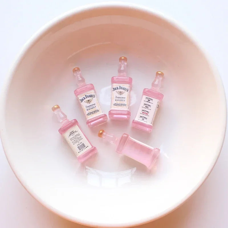 10pcs Mini Alcohol Drink Bottle Simulation Beverages DIY Home Decor Miniatures Fairy Garden Ornament Dollhouse Decor Accessories