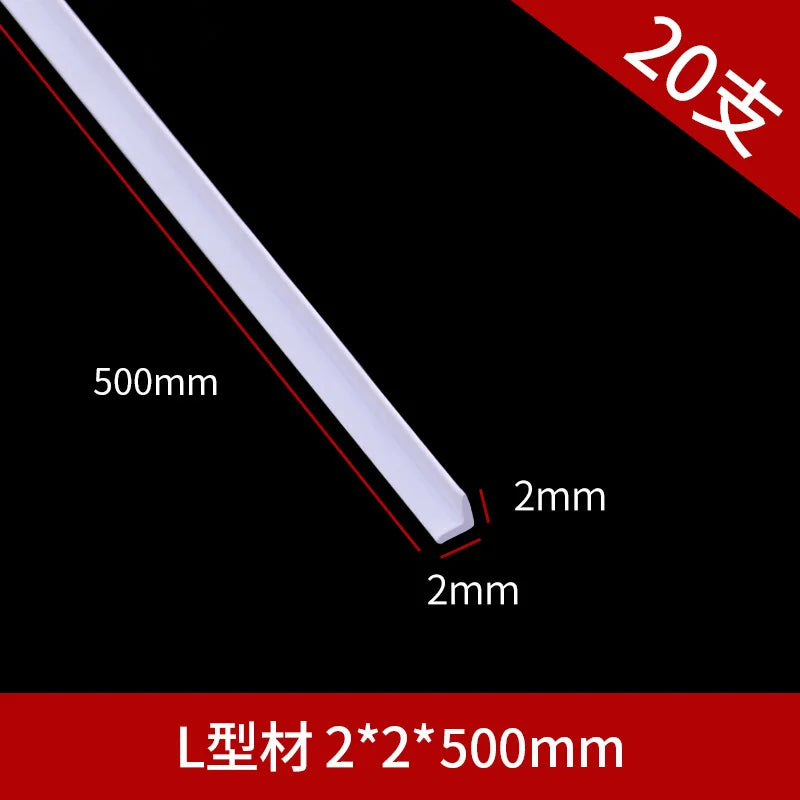 20pcs DIY Model Making ABS Architcture Building Materials Layout Toys Handmade Kits 50cm Students' Graduation Design Materials