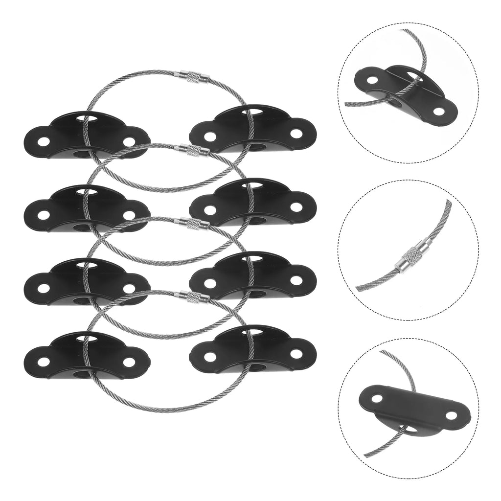 4 Sets Furniture Fall Preventer Baby Proofing Kit Anchors to Wall for Dresser Strap Safety Bookcase Anti Tip Straps