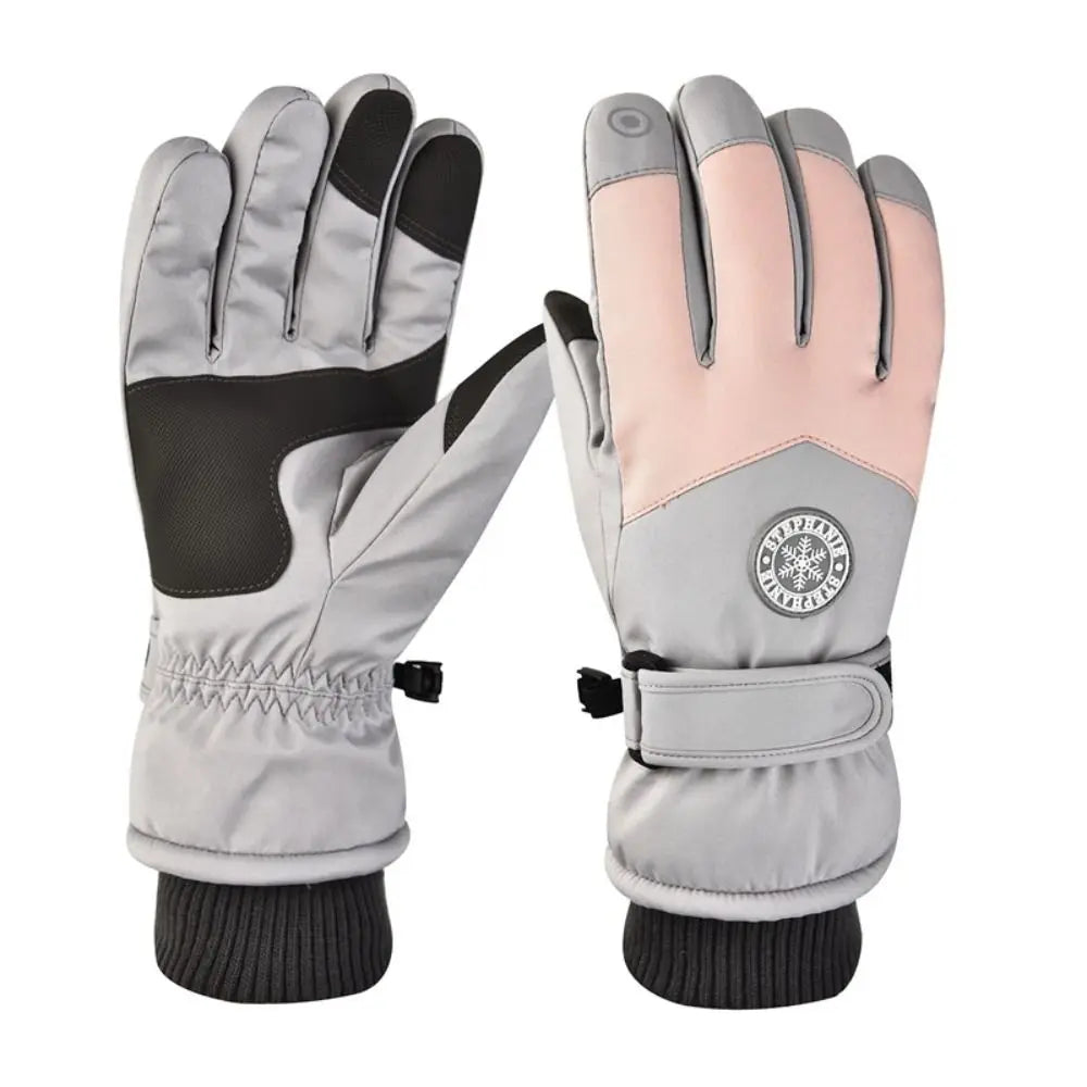 Outdoor Sports Touch Screen Winter Ski Gloves Warm Waterproof Velvet Gloves Korean Style Thermal Driving Gloves Outdooor