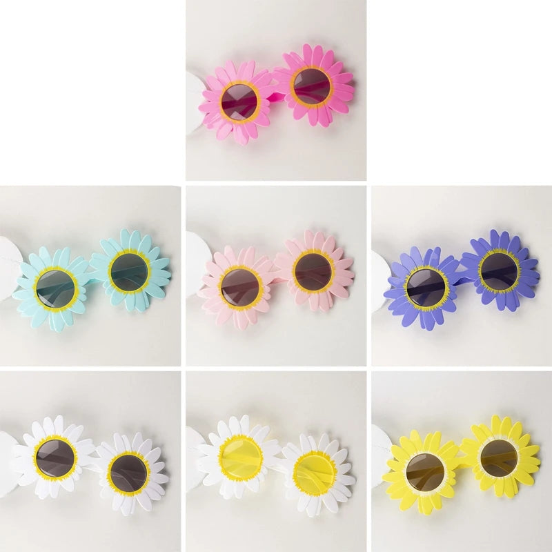 Funny Crazy Party Dress Glasses Sunflower Shape Sunglasses Accessories Novelty Costume Party Carnival Glasses Event Decoration