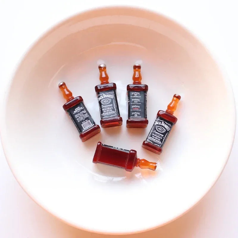 10pcs Mini Alcohol Drink Bottle Simulation Beverages DIY Home Decor Miniatures Fairy Garden Ornament Dollhouse Decor Accessories