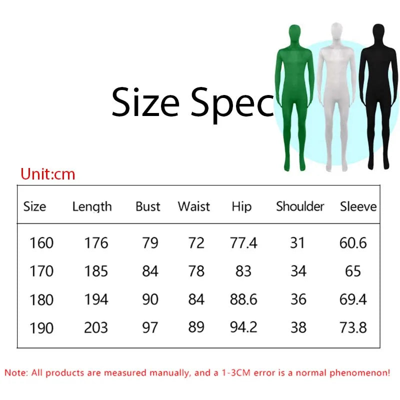 Novelty Dancing Zentai Bodysuit for Men Women Full Body Cosplay Costumes Adult Halloween Carnival Skin Tight Spandex Outfits
