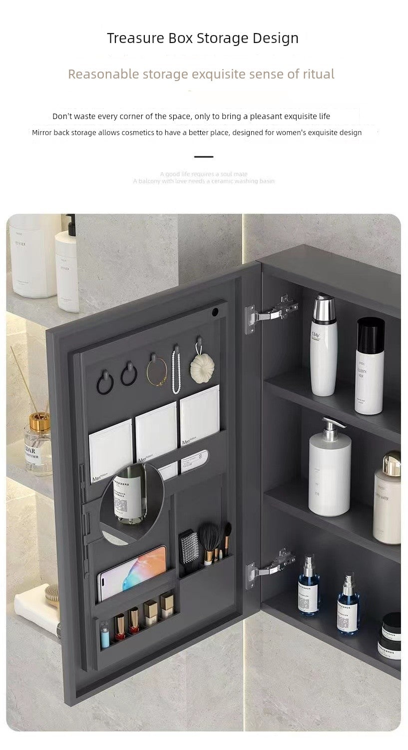 Accessible Luxury Cosmetics Storage Rack Punch-Free Bathroom Cabinet