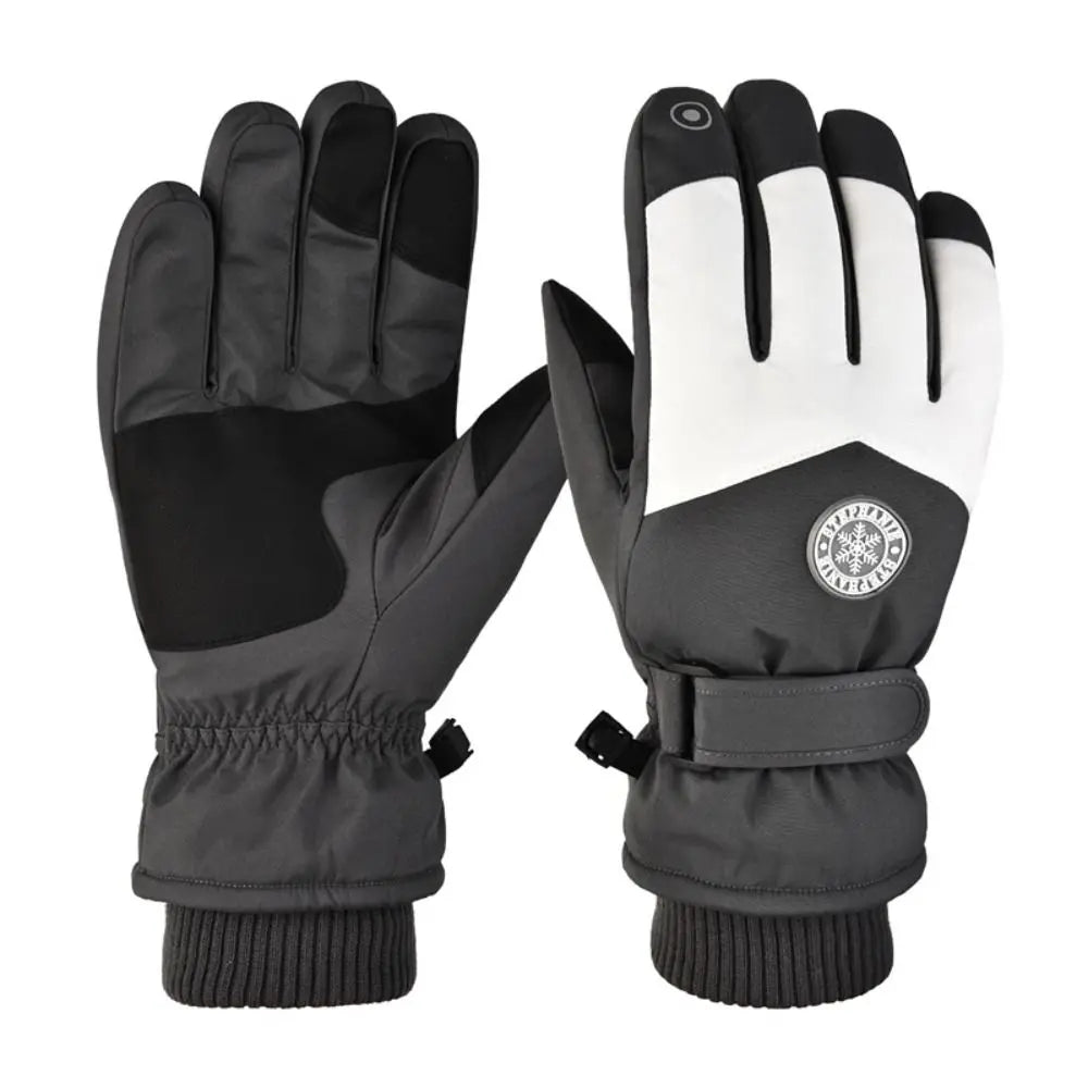 Outdoor Sports Touch Screen Winter Ski Gloves Warm Waterproof Velvet Gloves Korean Style Thermal Driving Gloves Outdooor