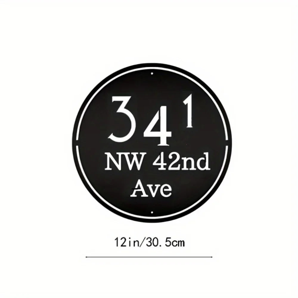 "Enhance Your Stylish Home with 1pc Personalized Metal Address Sign, A Modern Solution for A Unique and Ideal Decoration."