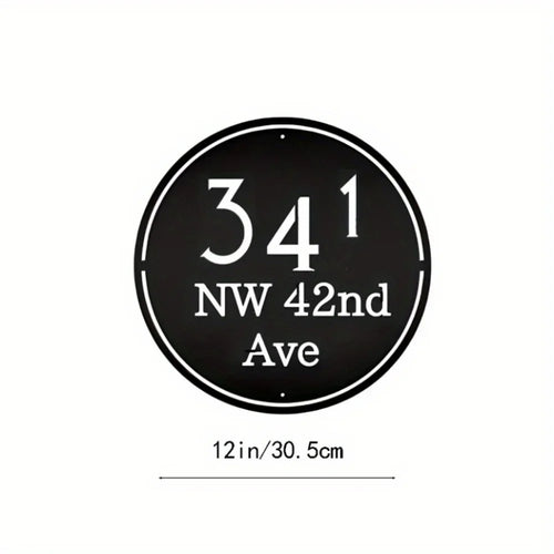 "Enhance Your Stylish Home with 1pc Personalized Metal Address Sign, A Modern Solution for A Unique and Ideal Decoration."