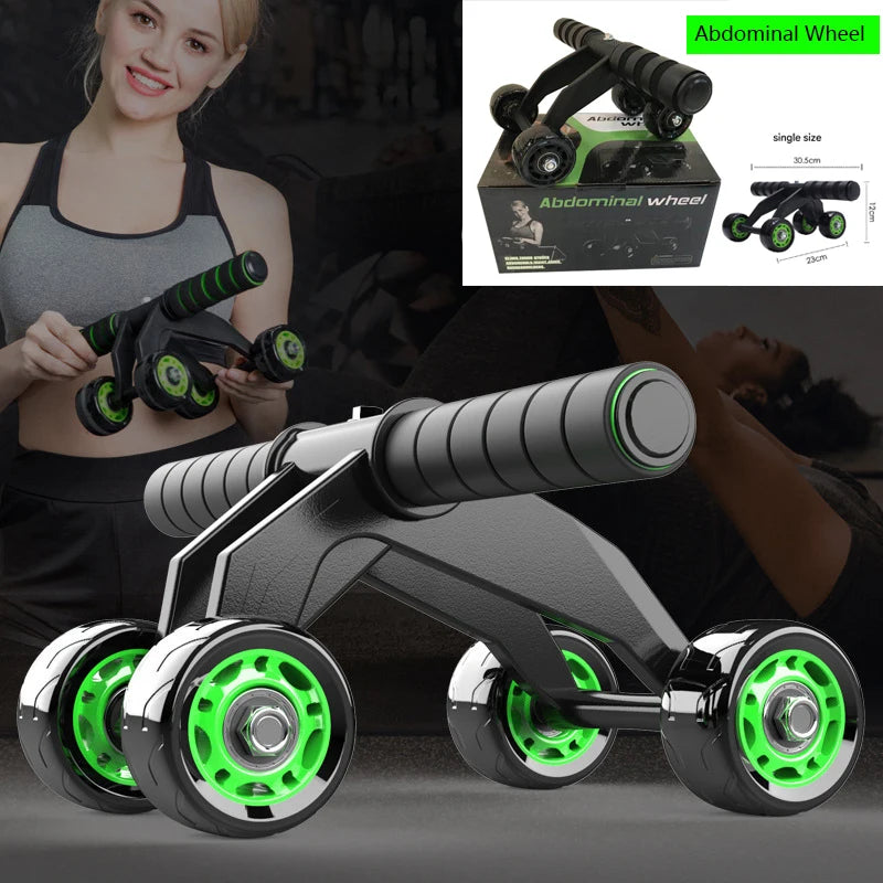 Big Abdominal Quad Roller for Ab Workout, Fitness Equipment, Ab Roller for Core Exercises, Abdominal Roller for Home Gym Muscles