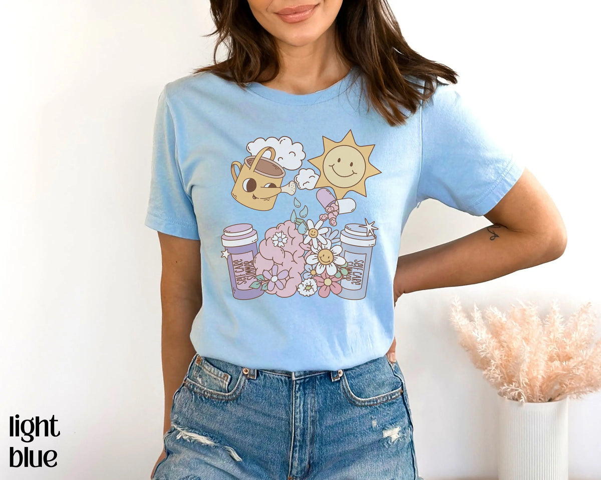 Self Care Summer T Shirt Cute Mental Health Matters Love Yourself
