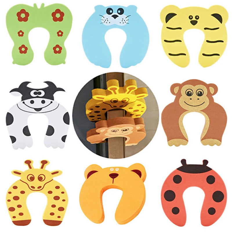 Children Doorstop Door Clip Soft Foam Door Stopper Holder EVA C Shape Kids Doorstops Baby Safety Locks Finger Security Protecter